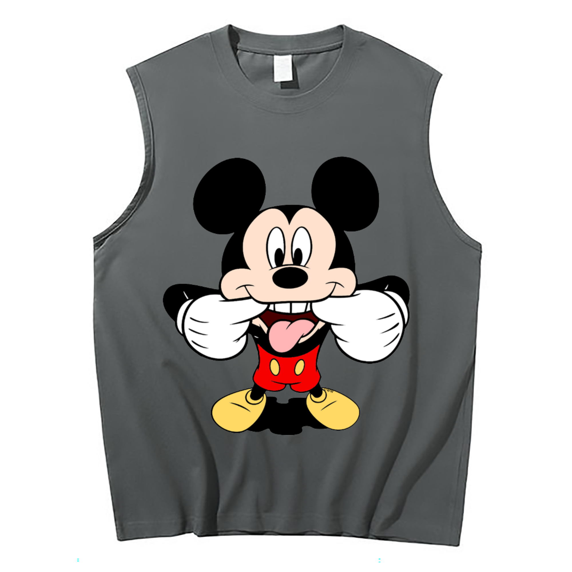 ミッキーマウス Mickey Mouse コットン100％タンクトップ（フロントプリント）